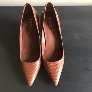 Lauren Ralph Lauren Brown Pointy Toe Pumps